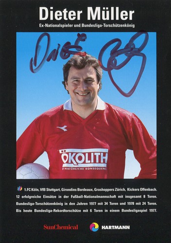 Dieter müller autogramm - dieter,